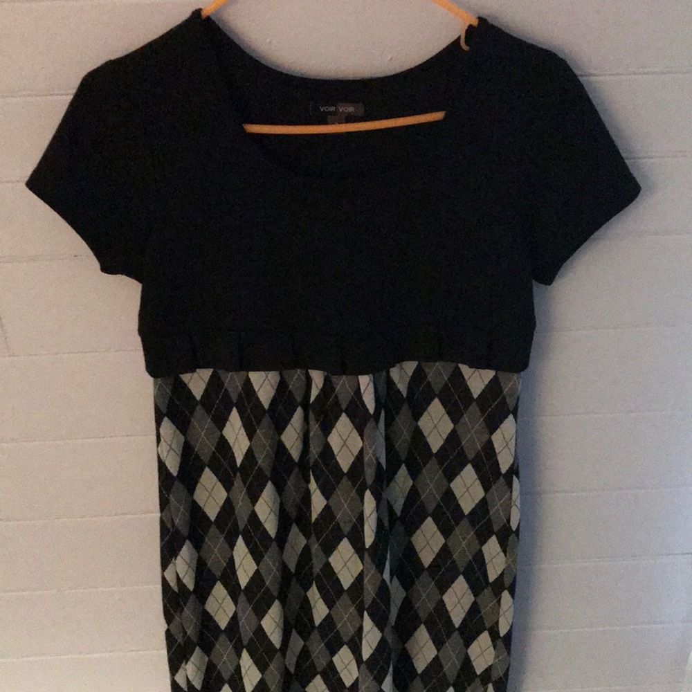 Voir Voir Patterned Black and White Dress